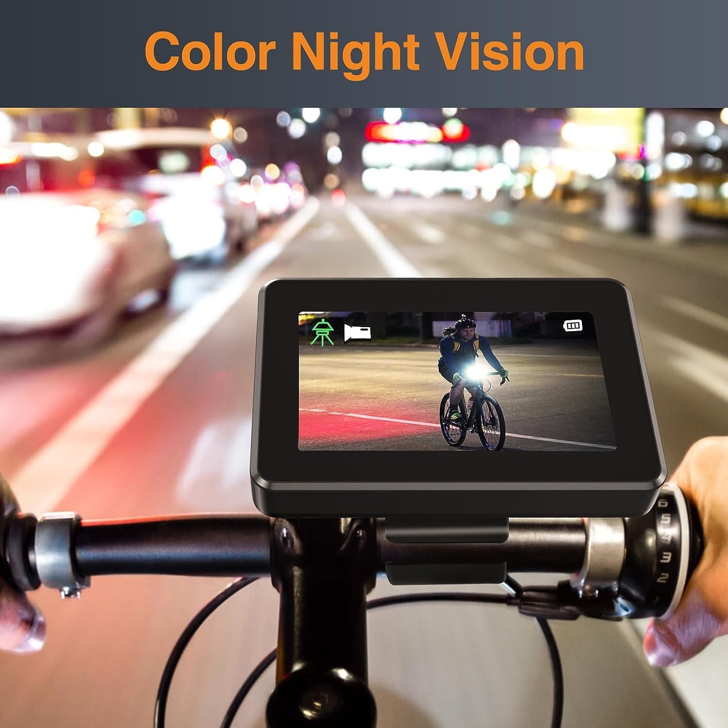 telecamera posteriore per bicicletta con visione notturna con set di monitor