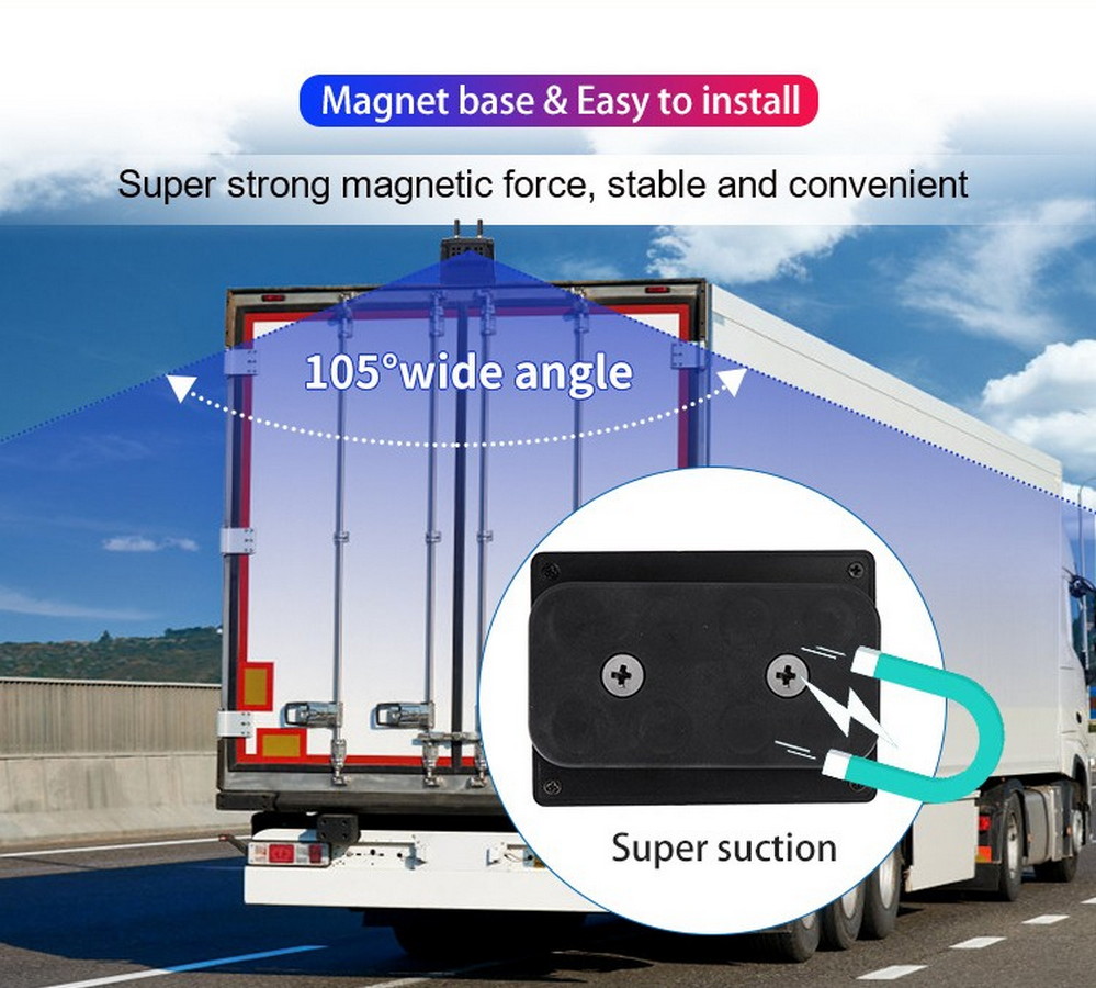 telecamera wifi con magnete per furgone
