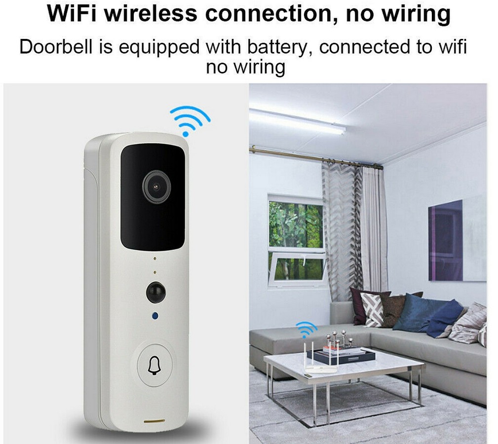 campanello wireless - campanello WiFi con rilevamento del movimento e videocamera HD