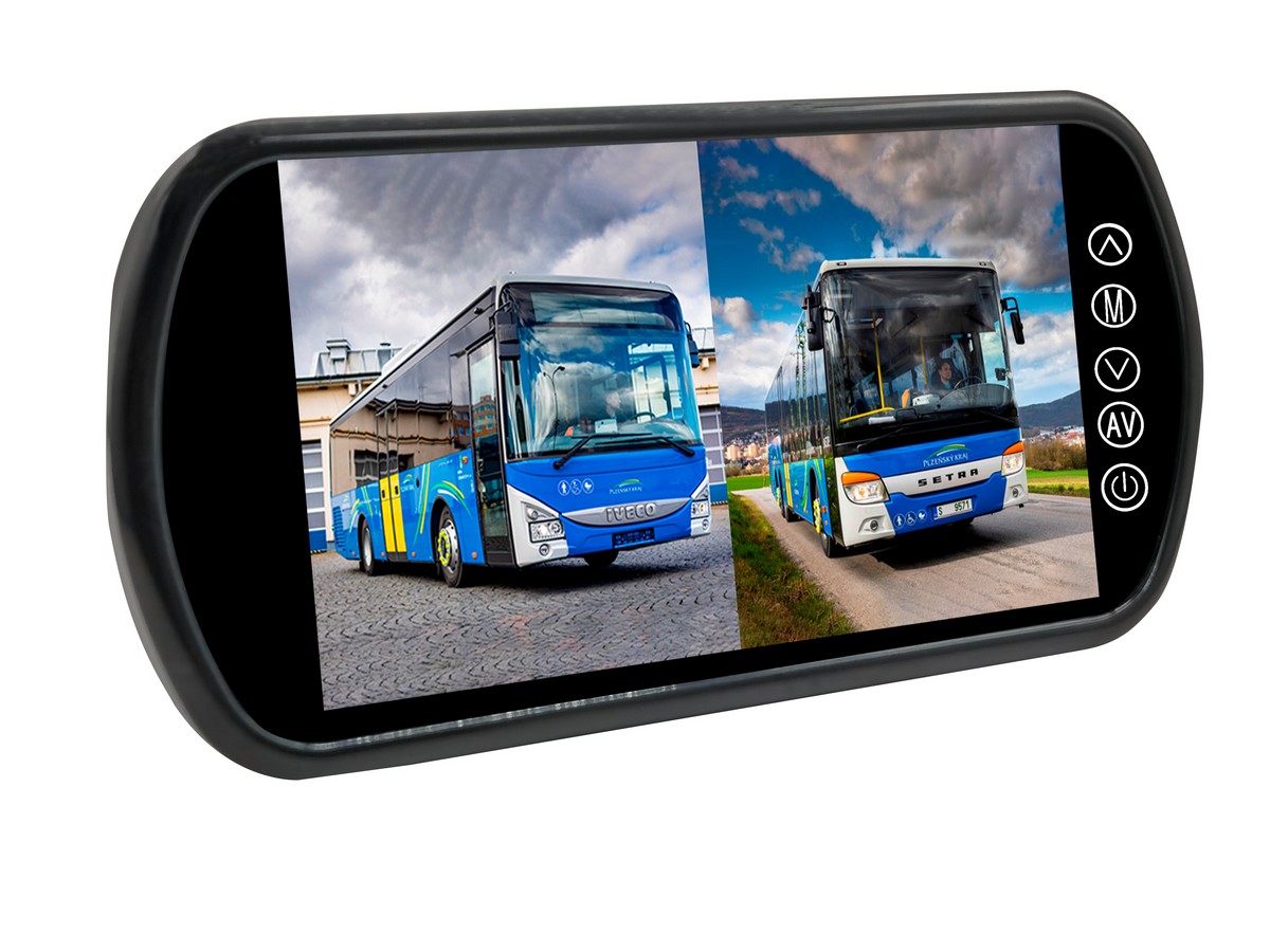specchietto retrovisore come monitor per telecamere di retromarcia per auto - furgoni