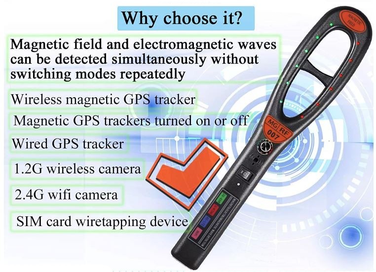 rilevatore di microspie magnetiche senza fili