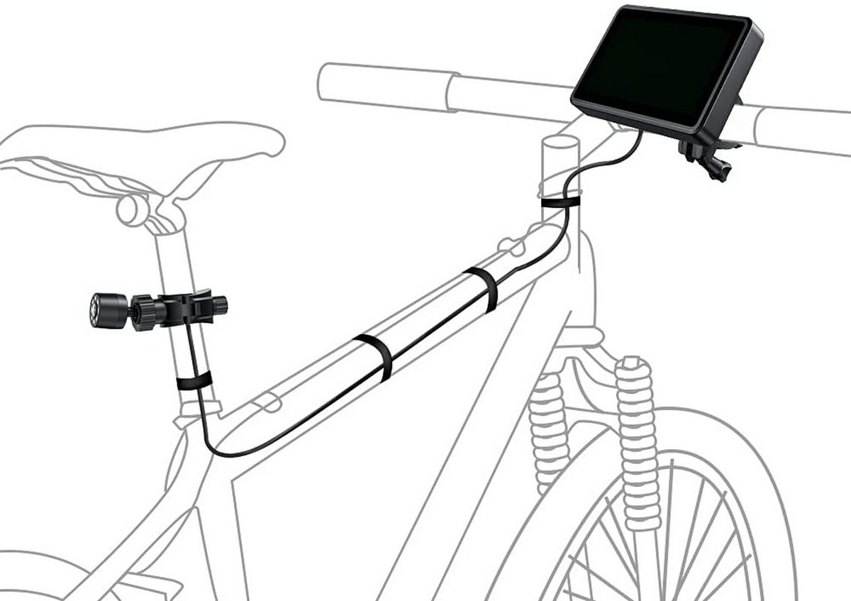 telecamere per biciclette e montaggio del monitor