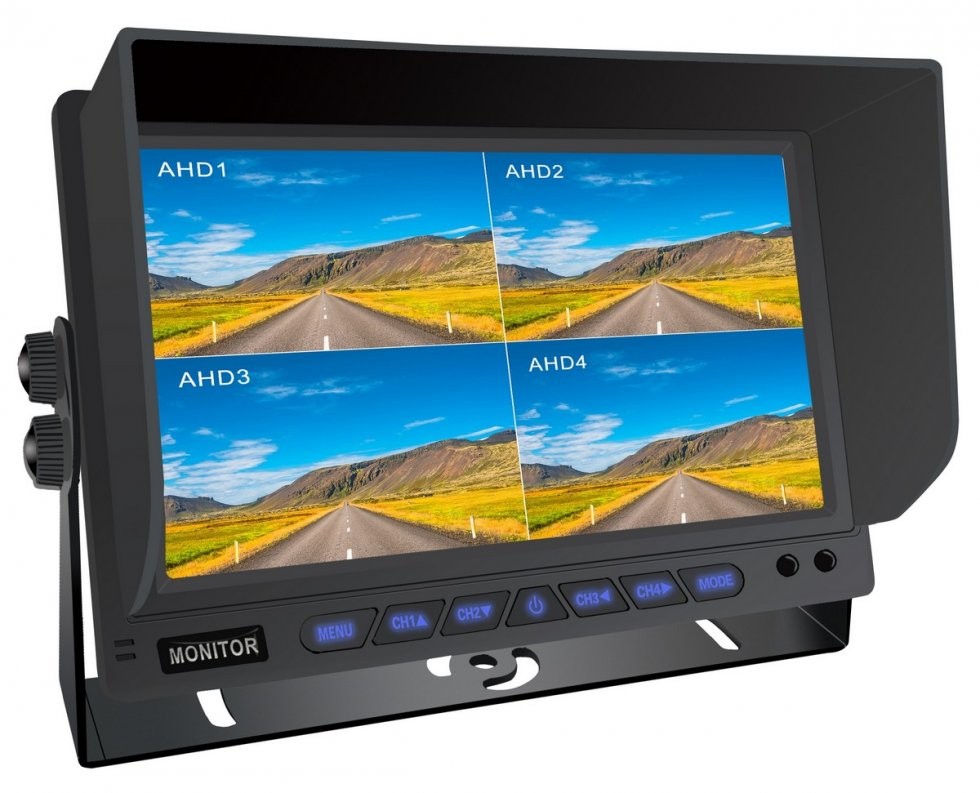 Monitor HD 8CH ibrido da 10" con retromarcia per auto o macchina