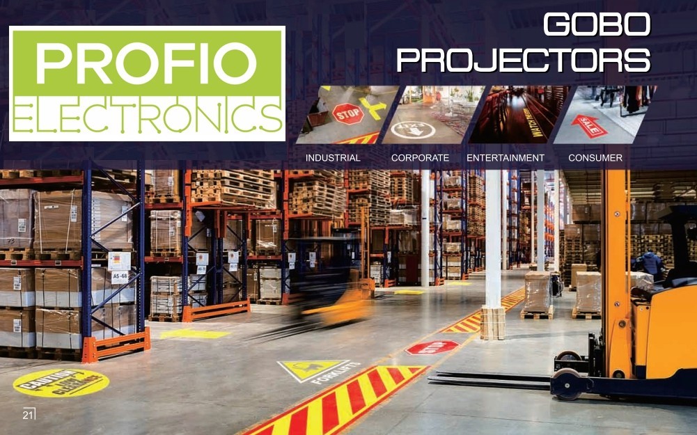 proiettore logo per proiezione logo gobo carrello elevatore