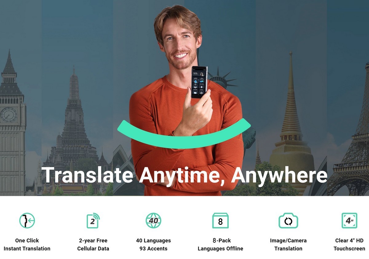 traduttore tascabile per la traduzione illimitata di viaggio