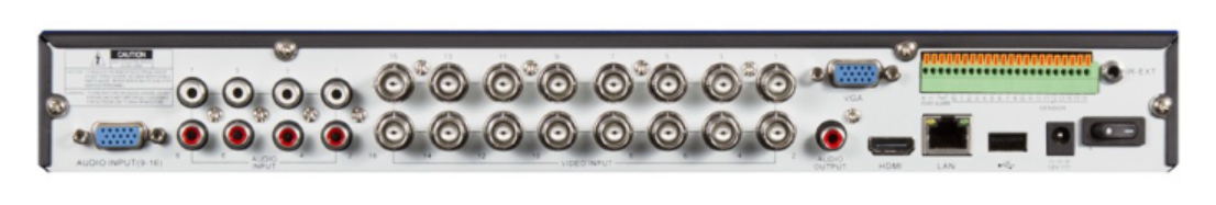 Ingressi e uscite del registratore DVR XHR1080