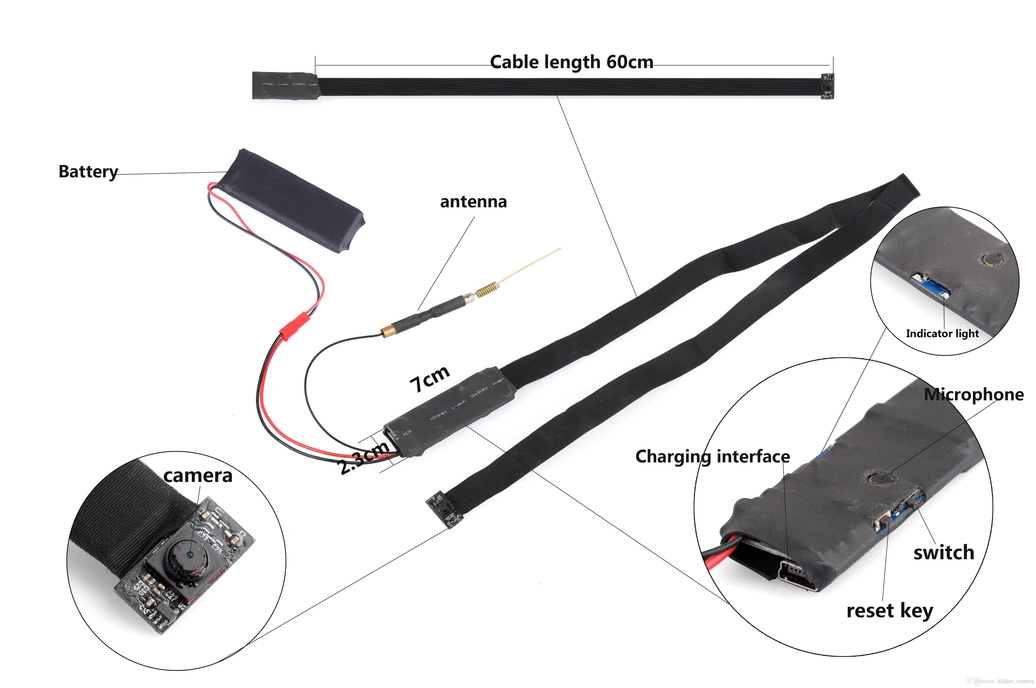 mini telecamera stenopeica wifi con alimentazione