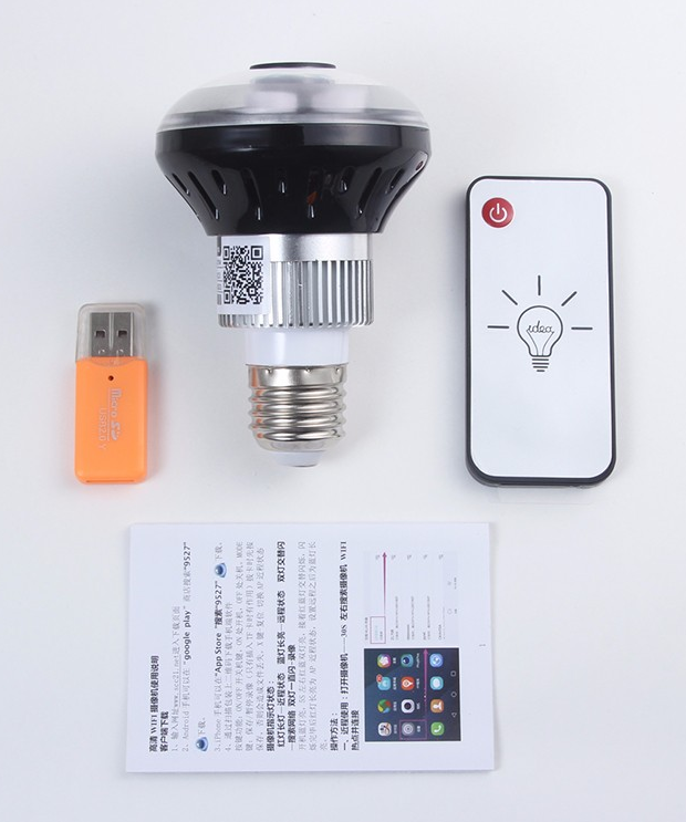 telecamera wifi nascosta nelle lampadine a LED