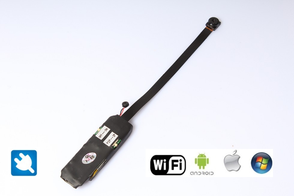 Mini telecamera pinhole wifi con batteria e antenna integrate