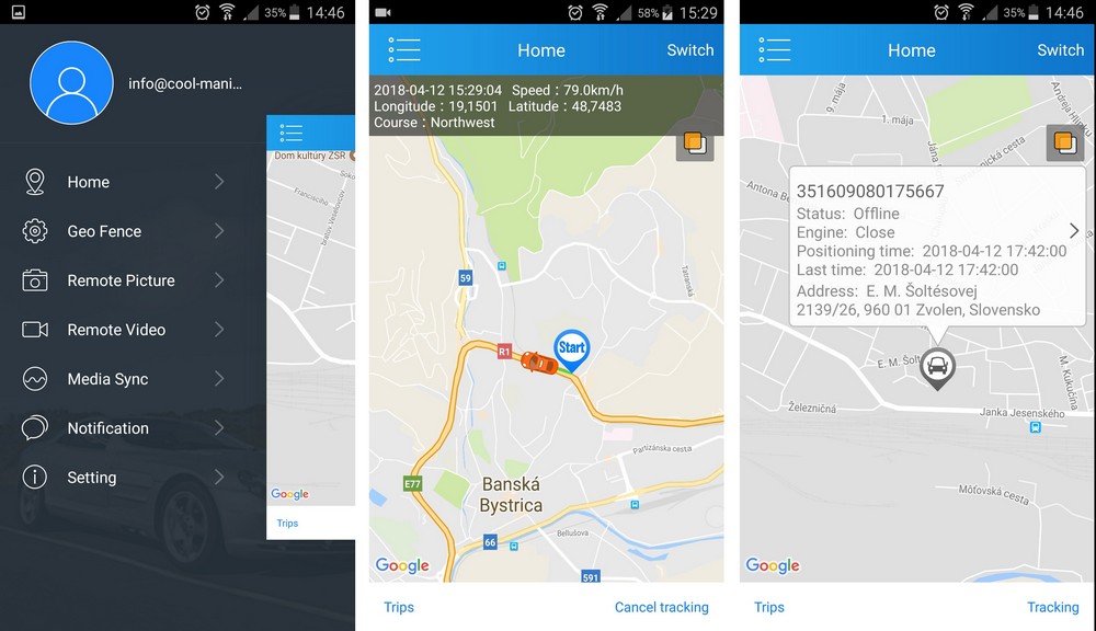 telecamera per auto wifi con gps - monitoraggio in tempo reale tramite app