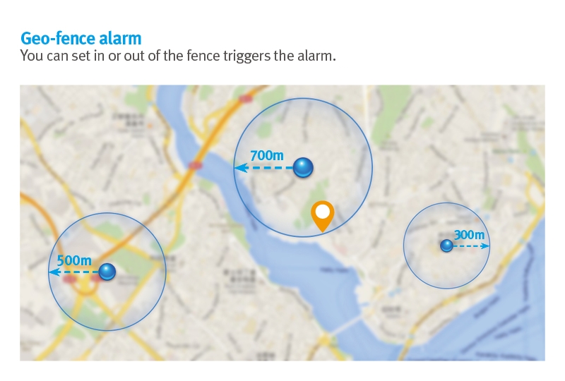 Localizzatore GPS con funzione geofence