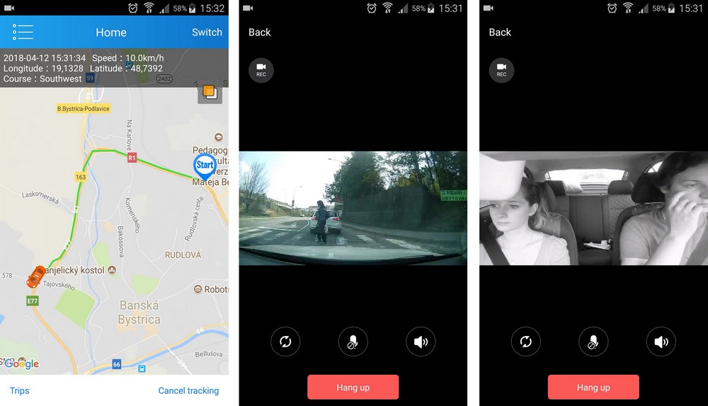 app PROIO telecamera per auto