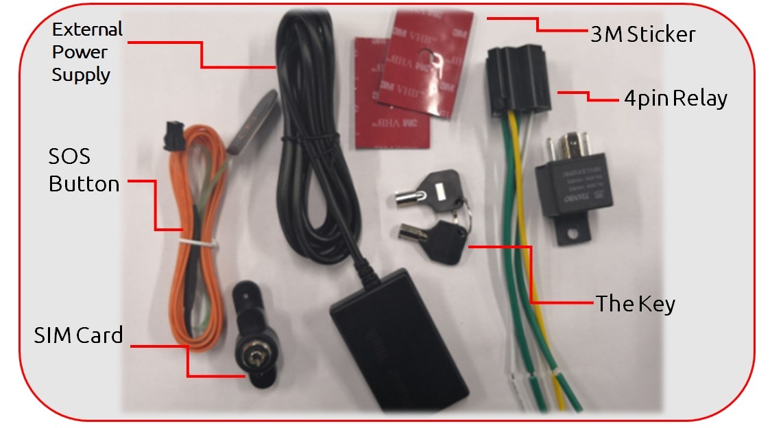 Contenuto della confezione per auto con fotocamera Profio X2