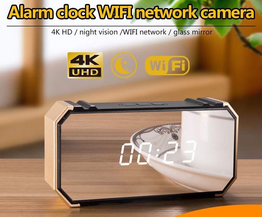 Telecamera wifi 4K nella sveglia