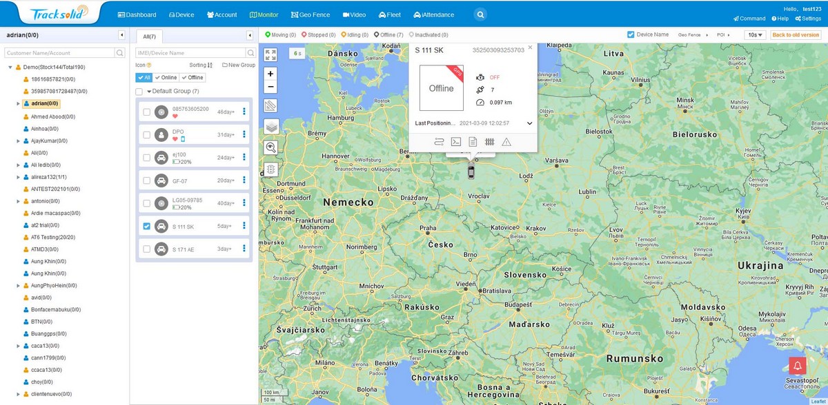 tracciamento del veicolo profio x5 gps