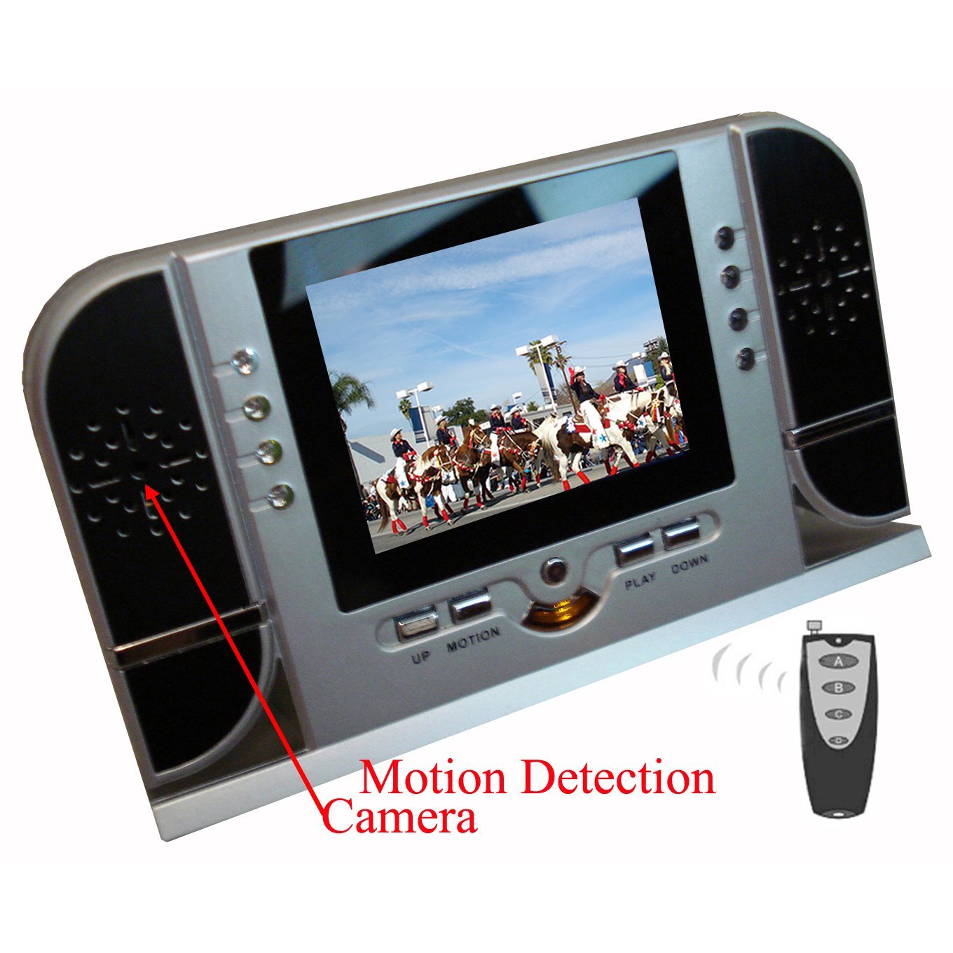 Sveglia LCD con telecamera + rilevamento del movimento + LED IR notturno