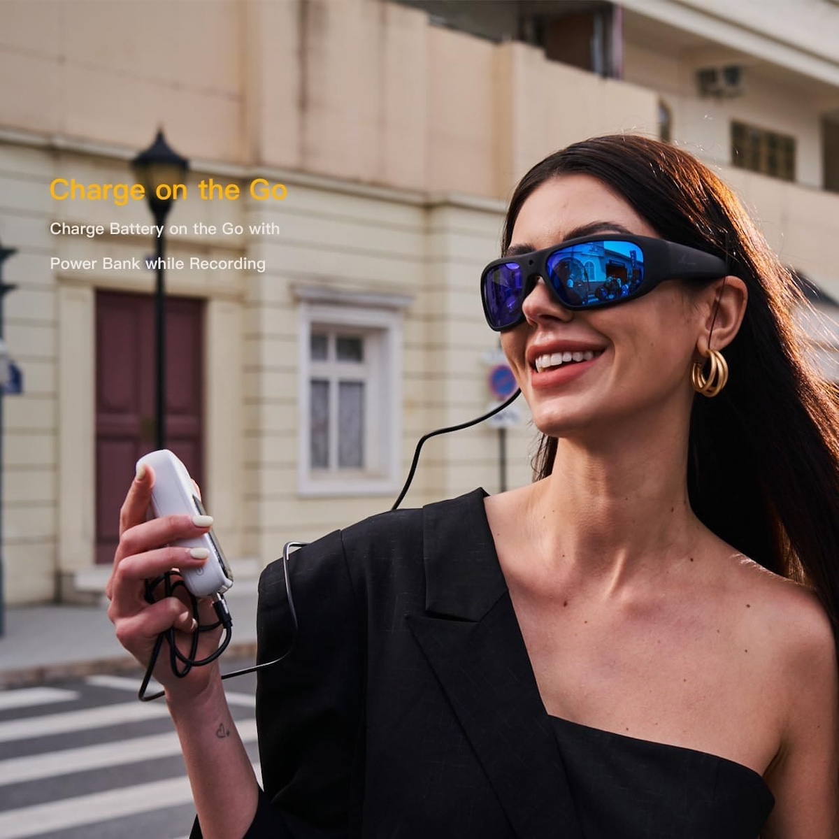 occhiali con registrazione audio video integrata