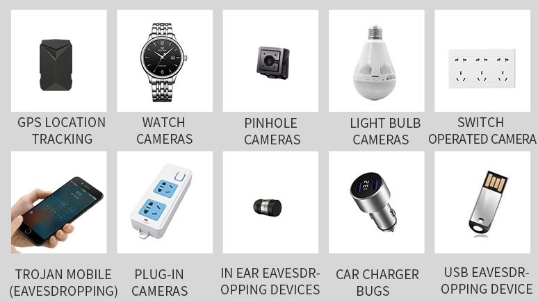 rilevatore di telecamere e microspie, dispositivi wifi e gps