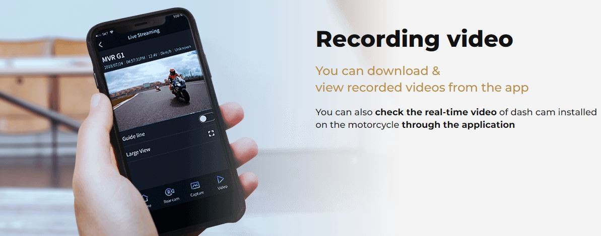 telecamera per moto - applicazione di registrazione cloud