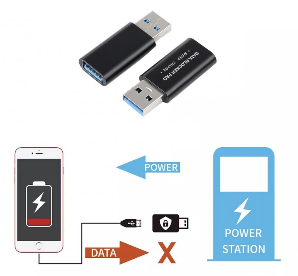 Protezione per smartphone mobile durante la ricarica USB - Data Blocker Pro