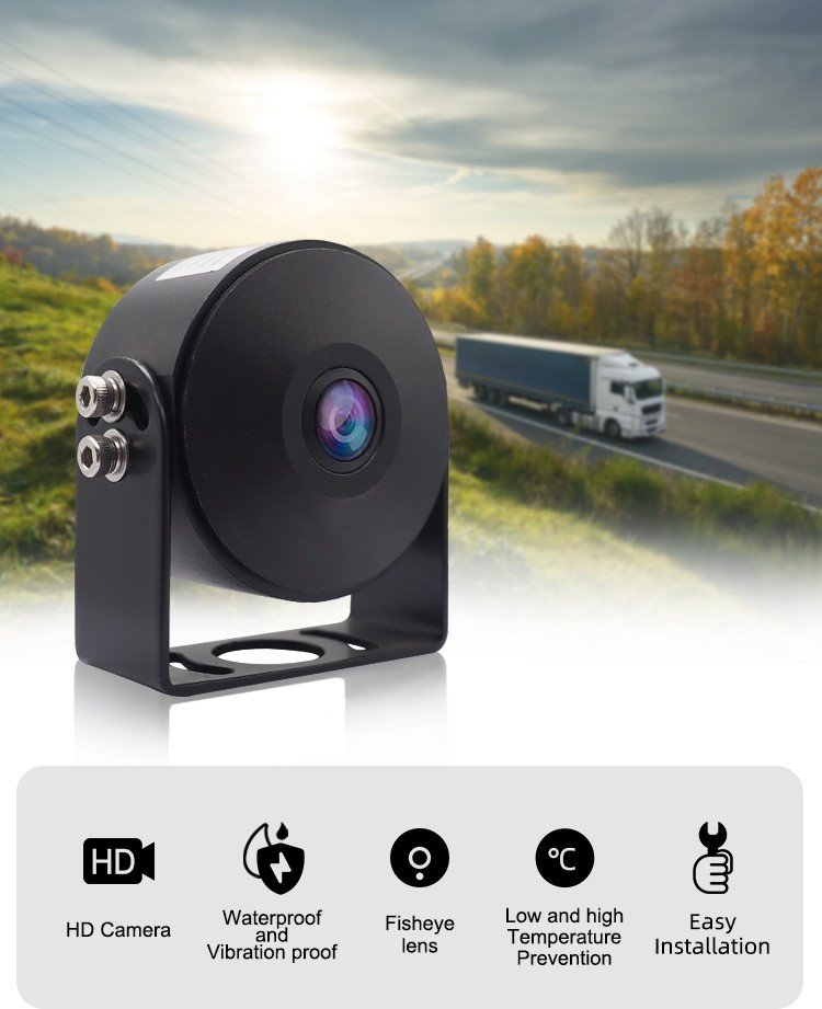 Telecamera fisheye f1,58 impermeabile IP67 posteriore in metallo AHD